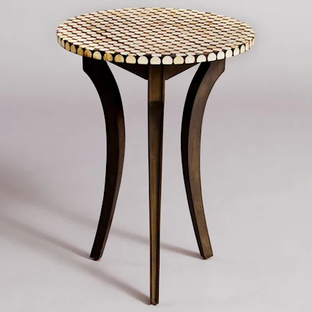 Contemporary Accent Table with Dotted Finish